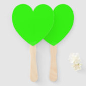 Neon Green Heart Fan Set – Customizable Fächer (Vorne und Hinten)