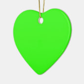 Neon Green Heart Keramik Ornament (Links)