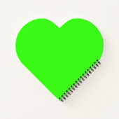 Neon Green Heart Shaped Notebook Notizbuch (Rückseite)