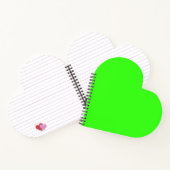 Neon Green Heart Shaped Notebook Notizbuch (Innenseite)