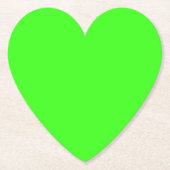 Neon Green Heart Untersetzer (Vorderseite)