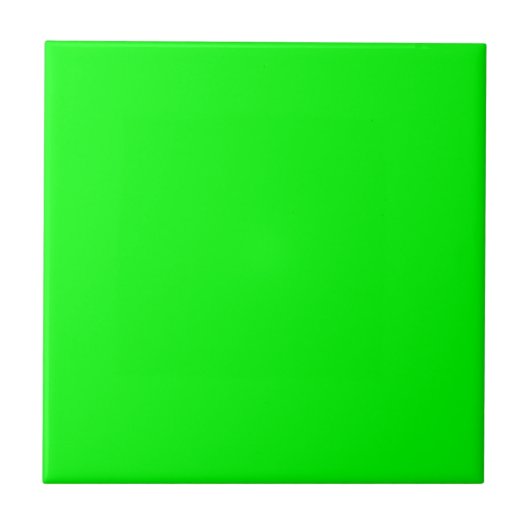 Neon green hex 00FF00 Fliese (Vorderseite)
