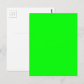 Neon green hex 00FF00 Postkarte (Vorne/Hinten)