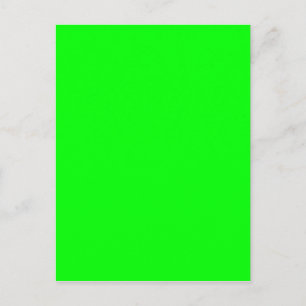 Neon green hex 00FF00 Postkarte