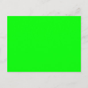 Neon green hex 00FF00 Postkarte
