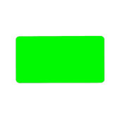 Neon green hex code 00FF00 Adressaufkleber (Vorne)