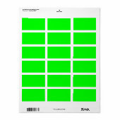 Neon green hex code 00FF00 Adressaufkleber (Vorne)