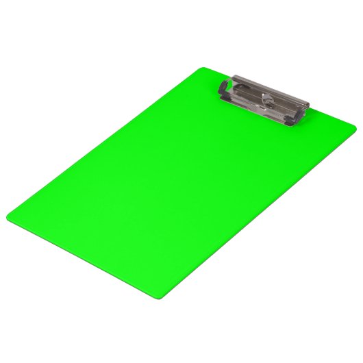 Neon green hex code 00FF00 Klemmbrett (Schrägansicht)