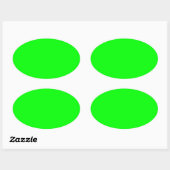 Neon green hex code 00FF00 Ovaler Aufkleber (Blatt)