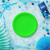 Neon green hex code 00FF00 Party Plate Pappteller (Party)