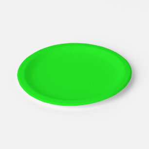 Neon green hex code 00FF00 Party Plate Pappteller