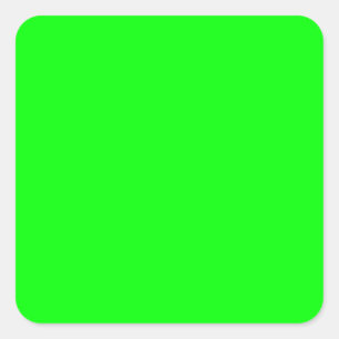 Neon green hex code 00FF00 Quadratischer Aufkleber