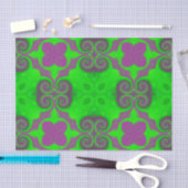 Neon Green & Hot Pink Blume Muster Gewebe Seidenpapier (Handwerk)