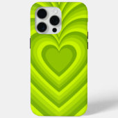 Neon Green Hypnotic Heart Liebe Pattern Case-Mate iPhone Hülle (Rückseite)