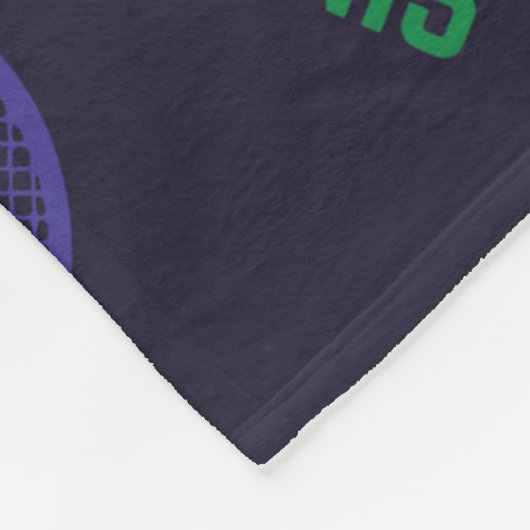 💚 Neon green I Liebe Tennis Fleecedecke (Ecke)