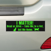 Neon Green "I Matter" Bumper Sticker Autoaufkleber (Auf Auto)