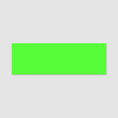 Neon Green ID Tag – Customizable Namensschild (Vorderseite)