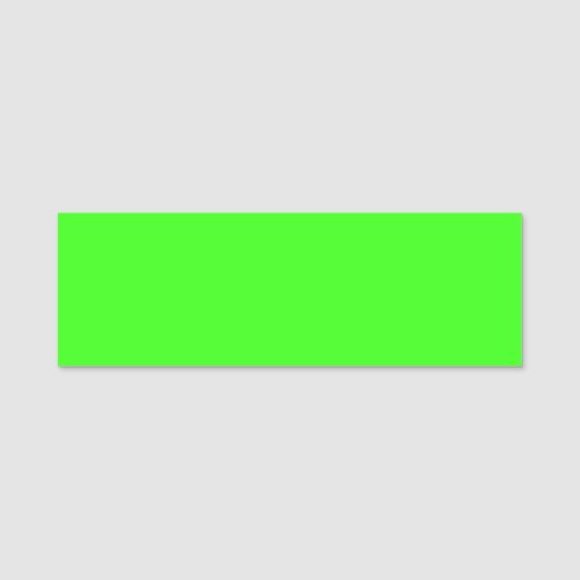 Neon Green ID Tag – Customizable Namensschild (Vorderseite)
