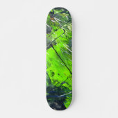 Neon Green Jungle Grunge Abstract Skateboard (Vorne)