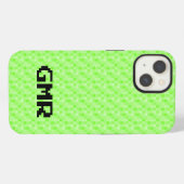 Neon Green kleines Pixelmuster iPhone 13 Fall Hülle (Rückseite (Horizontal))