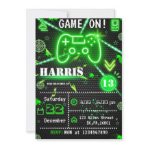 Neon Green Laser Tag Gamer Geburtstagspartei