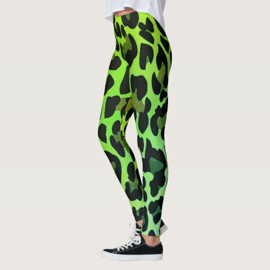 Neon Green Leopard Print Leggings (Links)