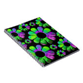 Neon green lila Blue Disy Notizblock (Rechte Seite)