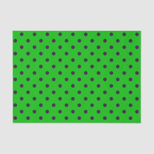 Neon Green & Lila Polka Dots Seidenpapier (Vorderseite)