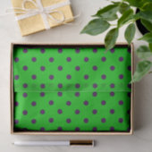 Neon Green & Lila Polka Dots Seidenpapier (Geschenk)