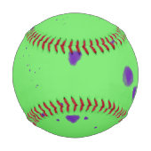 Neon Green Lila Splotches Baseball (Rückseite)