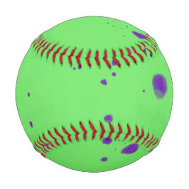Neon Green Lila Splotches Baseball