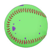 Neon Green Lila Splotches Baseball (Vorderseite Links)