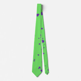 Neon Green Lila Splotches Krawatte