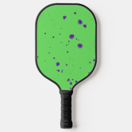Neon Green Lila Splotches Pickleball Schläger