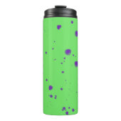 Neon Green Lila Splotches Thermosbecher (Vorderseite)