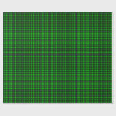 Neon Green & Lila Tartan 01 Geschenkpapier (Flach)