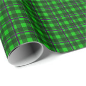 Neon Green & Lila Tartan 01 Geschenkpapier (Rolleneckpunkt)