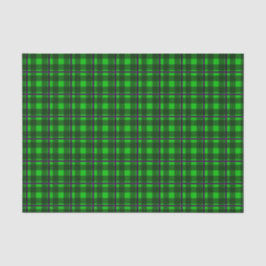 Neon Green & Lila Tartan 01 Seidenpapier