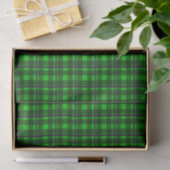 Neon Green & Lila Tartan 01 Seidenpapier (Geschenk)