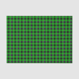 Neon Green & Lila Tartan 02 Seidenpapier