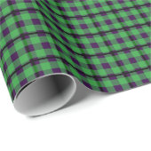 Neon Green & Lila Tartan 03 Geschenkpapier (Rolleneckpunkt)