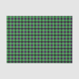 Neon Green & Lila Tartan 03 Seidenpapier