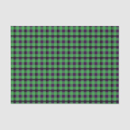 Neon Green & Lila Tartan 03 Seidenpapier (Vorderseite)