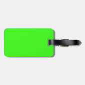 Neon Green Luggage Tag Gepäckanhänger (Rückseite horizontal)