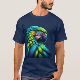 Neon Green Macaw Magic: Ein lebhafter Bruch von Fa T-Shirt
