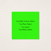 Neon Green Makeup Artist Salon Bright Colorful (Rückseite)