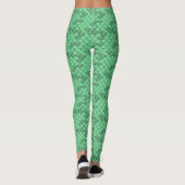 Neon Green Mermaid Scale Leggings Ariel Inspiriert (Rückseite)