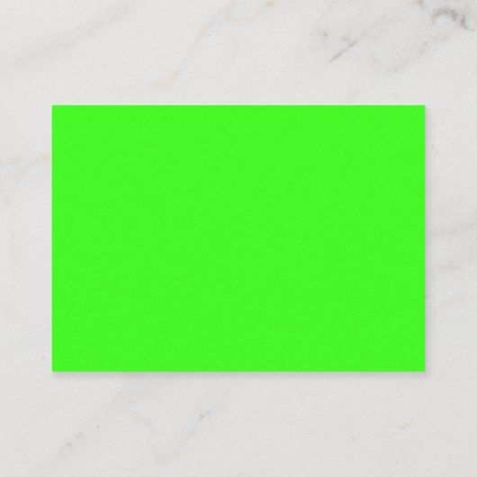 Neon Green Mighty Business Card Visitenkarte (Rückseite)