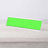 Neon Green Modern Desk Name Plate – Customizable Schreibtischnamensplakette (Vorderseite )