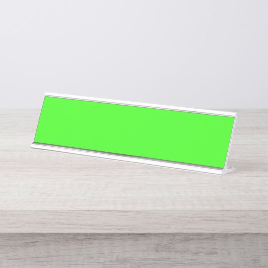 Neon Green Modern Desk Name Plate – Customizable Schreibtischnamensplakette (Vorderseite )